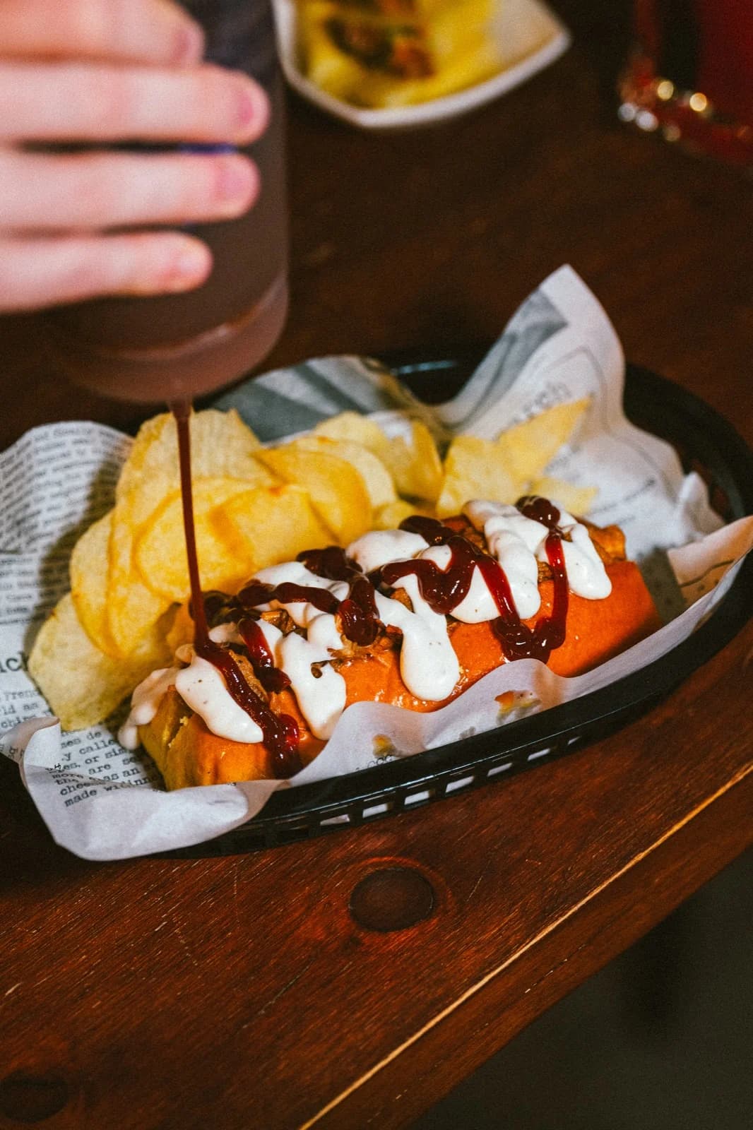 Comida y bebida del combo clásico